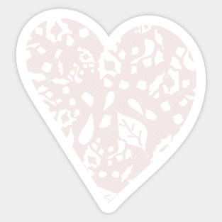 Nature Love Heart - Pink. Sticker